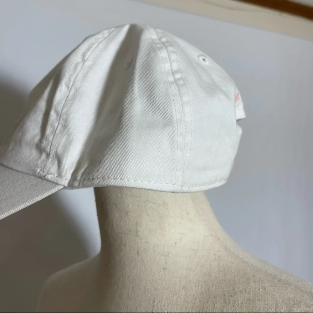 Brandy Melville • Rebel Heart Embroidered White Baseball Cap Hat OS Adjustable